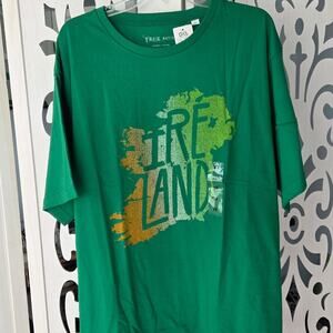​True Nation Ireland Map Graphic T-Shirt Kelly Green DXL Mens Size 2XL NWT Big T